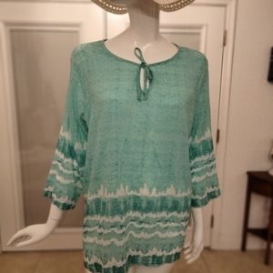 Sun Bay cotton tie dye loose fit blouse 3x